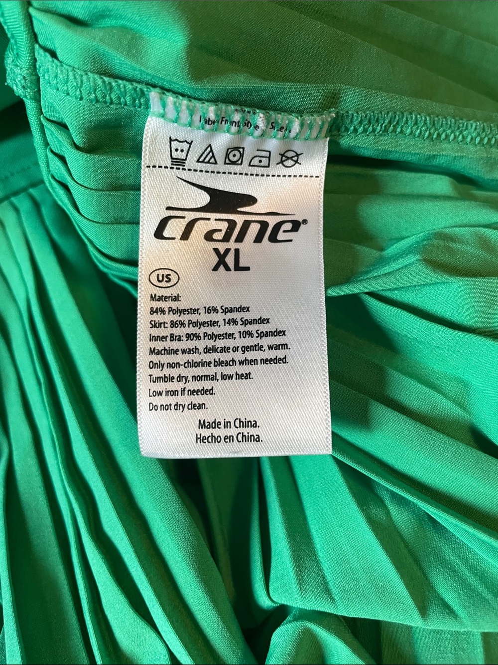 Crane Kelly Green Pleated Waist Tank Dress Size XL - Picture 8 of 9